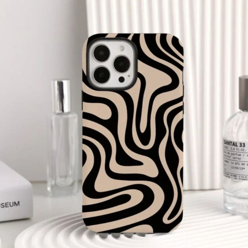 iPhone MagSafe Schutzhülle | "black-wave"