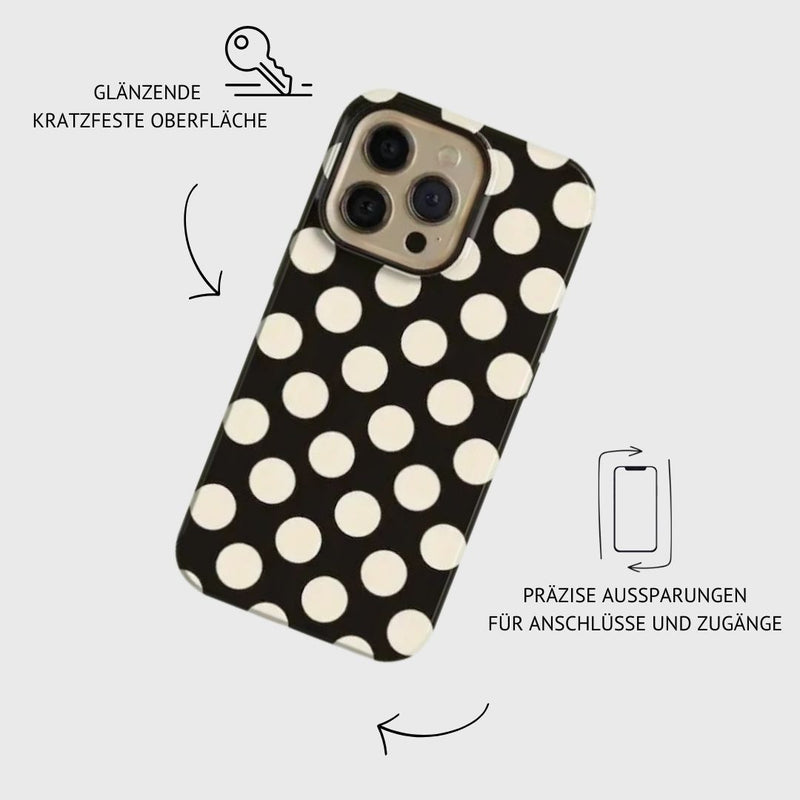 iPhone MagSafe Schutzhülle | "black & white dotts"