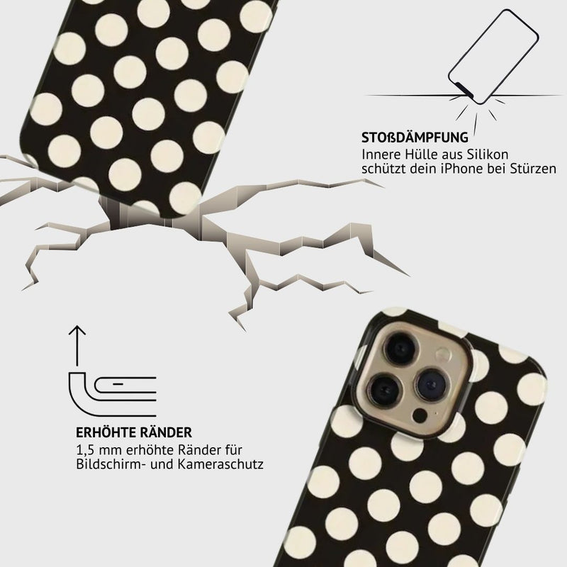 iPhone MagSafe Schutzhülle | "black & white dotts"