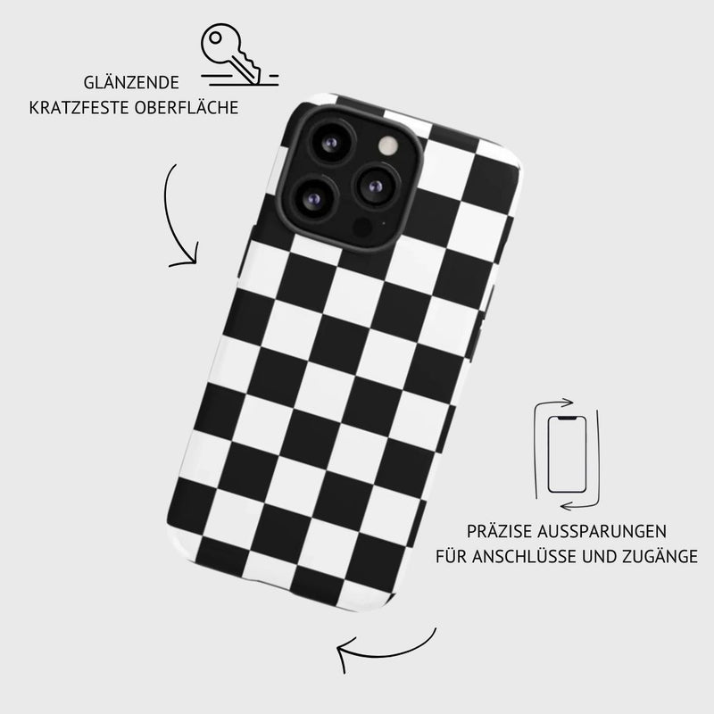 iPhone MagSafe Schutzhülle | "black & white tile"